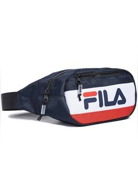 FILA Navy, White & Red Waist Pack with Logo Panel